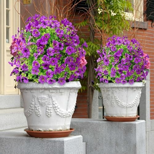 Uscallm Artificial Rose Bushes 2PCS Outdoor Decor
