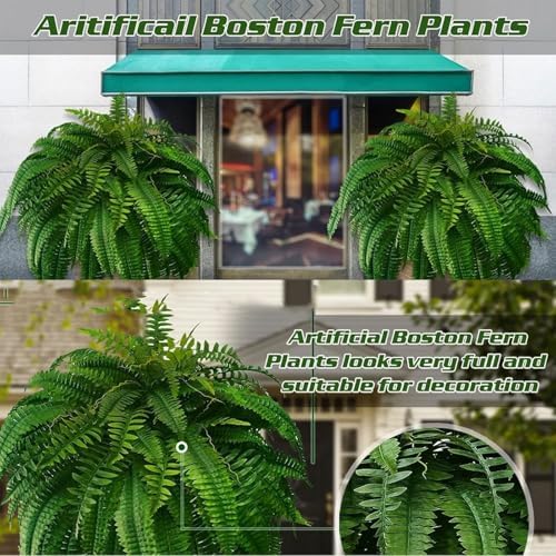 UV Resistant Artificial Boston Ferns 38 Leaves