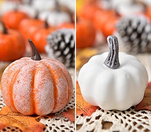 DearHouse 12 Pcs Artificial Pumpkins Fall Decoration Set