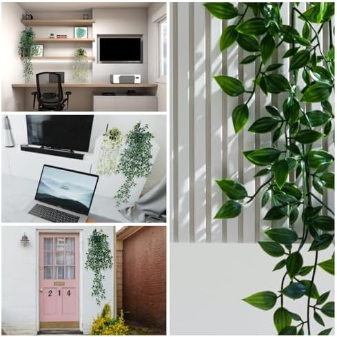 Freyalife 2pcs Artificial Hanging Plants for Decor