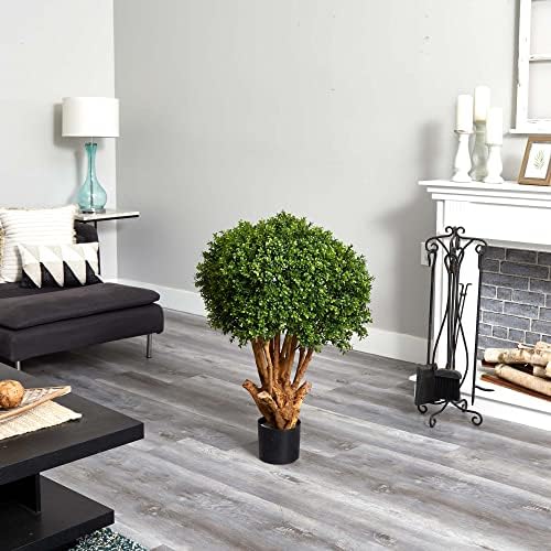 Nearly Natural 3ft Boxwood Artificial Topiary Tree