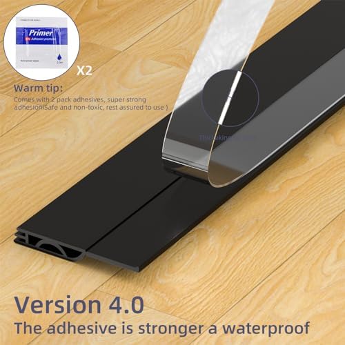 OXRQ Door Draft Stopper 78 Black Silicone Under Door Seal