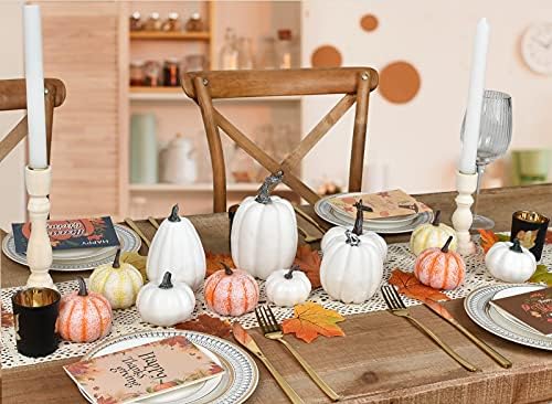 DearHouse 12 Pcs Artificial Pumpkins Fall Decoration Set