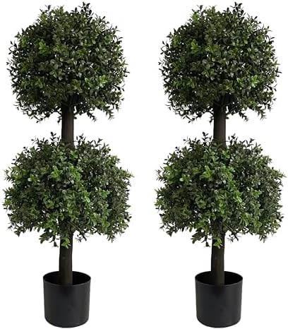 3ft Artificial Boxwood Topiary with UV Resistant Base