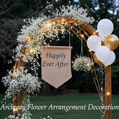 10PCS 21-inch Artificial Babys Breath Flowers with Reinforced Stem