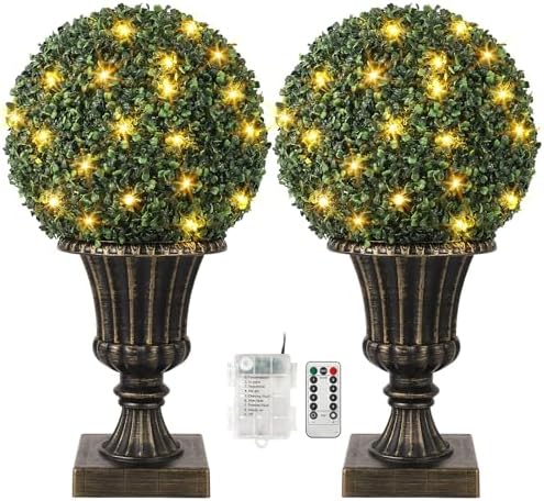 GarveeHome 16 Artificial Topiary Ball with Lights
