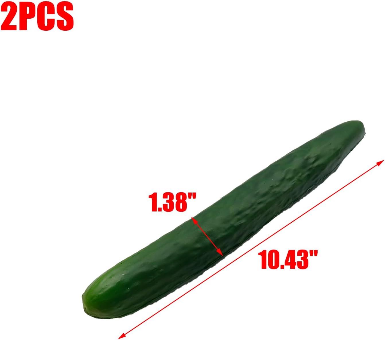2PCS Artificial Cucumber PU Fake Vegetable Decoration Prop
