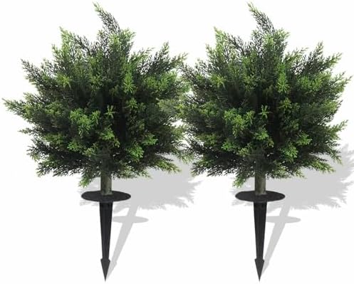 281 Inch Artificial Topiary Tree Set of 2