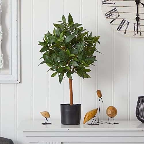 Nearly Natural 2ft Sweet Bay Mini Ball Topiary
