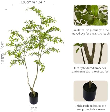 6ft Artificial Gardenia Tree for Home Office Decor