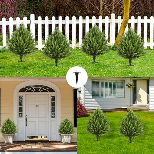 HMASYO 30 Inch Artificial Cedar Topiary Set of 2