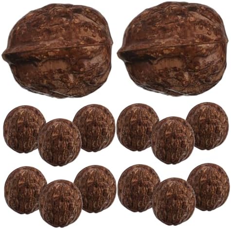 Cabilock 24pcs Lifelike Walnut Artificial Decoration