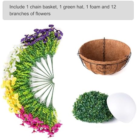 Ivydale Artificial Hanging Morning Glory Flowers Basket