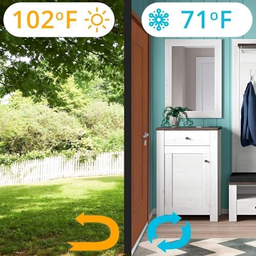 Suptikes 2 Pack Door Draft Stopper Grey 18x37 Inch