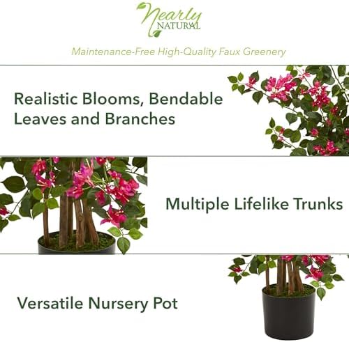 Nearly Natural 42in Bougainvillea Artificial Tree 1