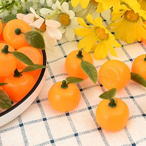Viociwuo Fake Orange Fruit Artificial Tangerine Mini Decor