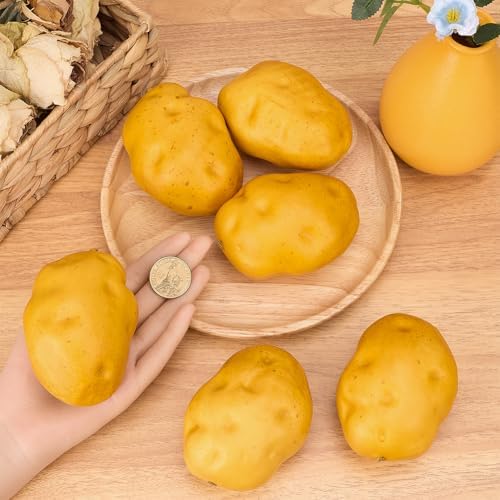 GORGECRAFT 6Pcs Artificial Foam Potatoes Decorative
