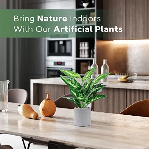 16 Inch Artificial Taro Plants for Home Office Decor