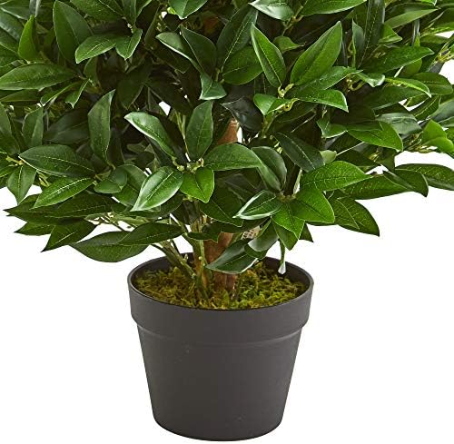 Nearly Natural 3ft Bay Leaf Artificial Topiary Tree