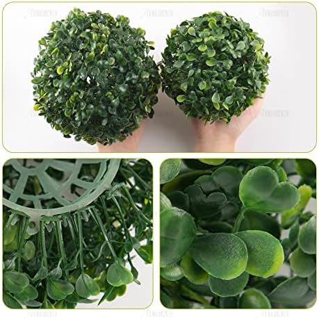 AUEAR Artificial Boxwood Topiary Balls 6 Inch 7 Inch 2 Pack