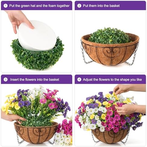 Ivydale Artificial Hanging Morning Glory Flowers Basket