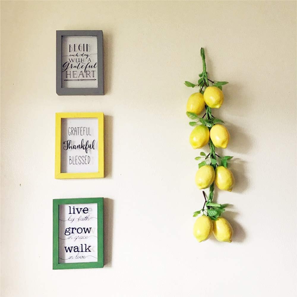Velidy 5 Pack Artificial Lemon String Decor