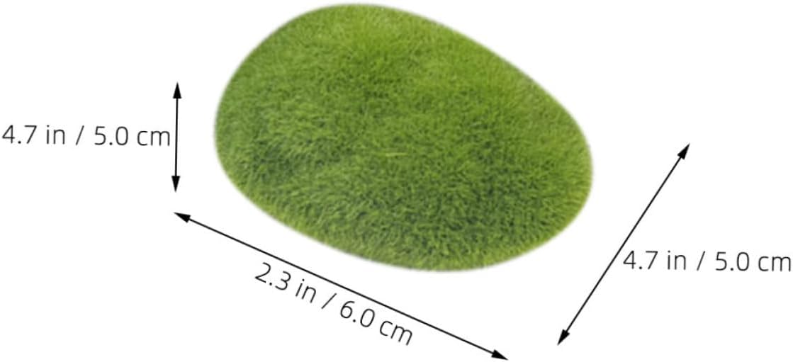 12Pcs Artificial Mossy Stone Props for Garden and DIY Crafts