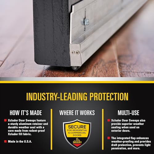 Xcluder 36 In Versa Line Rodent Proof Door Sweep Mill Aluminum