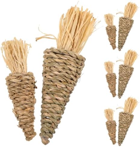 Zerodeko 8pcs Easter Woven Carrot Hanging Ornaments
