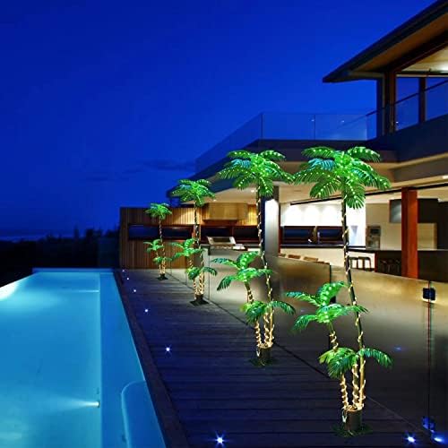 Artificial Palm Tree with 260 LED Lights 7 Feet 3 Trunks