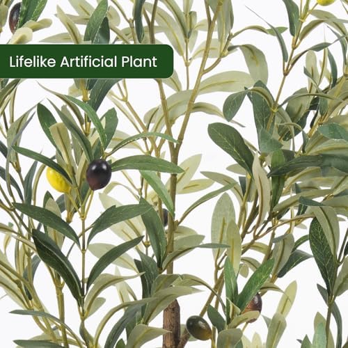 Faux Olive Tree 6FT Artificial Indoor Plant with Fruit