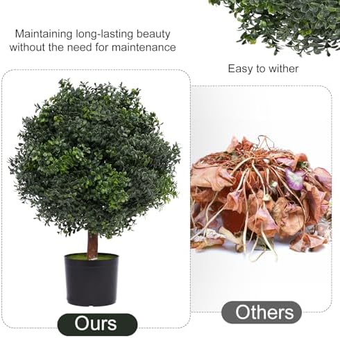 Silk Tree Warehouse Boxwood Topiary Plant 2 Foot