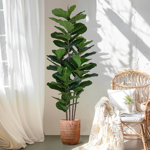 YEPDIN Faux Fiddle Leaf Fig Tree 6FT Artificial Plant