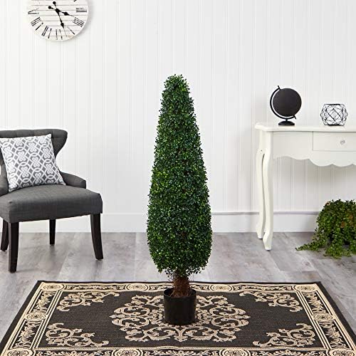 Nearly Natural 4ft Boxwood Topiary Artificial Tree UV Resistant