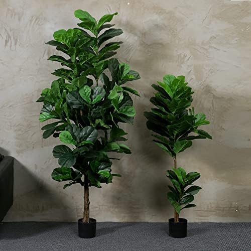 Fiddle Leaf Fig Tree 6ft Artificial Plant with Plastic Pot