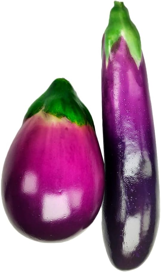 6 Pcs Artificial Eggplants Decorative Display Props