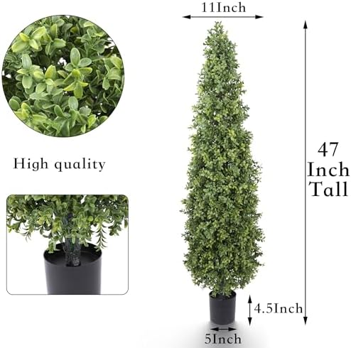 Artificial Boxwood Topiary Tree 4FT 2 Pack