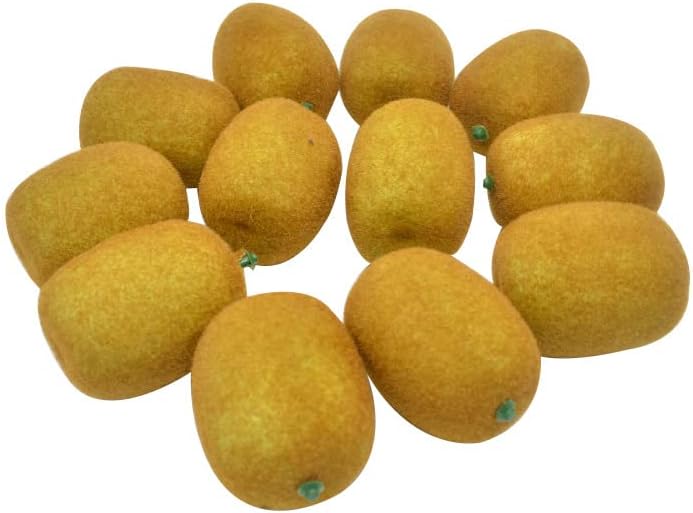 Ulalaza 12pcs Realistic Kiwi Artificial Fruit Decor