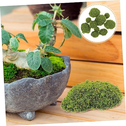 12Pcs Artificial Moss Stones for Garden Decor