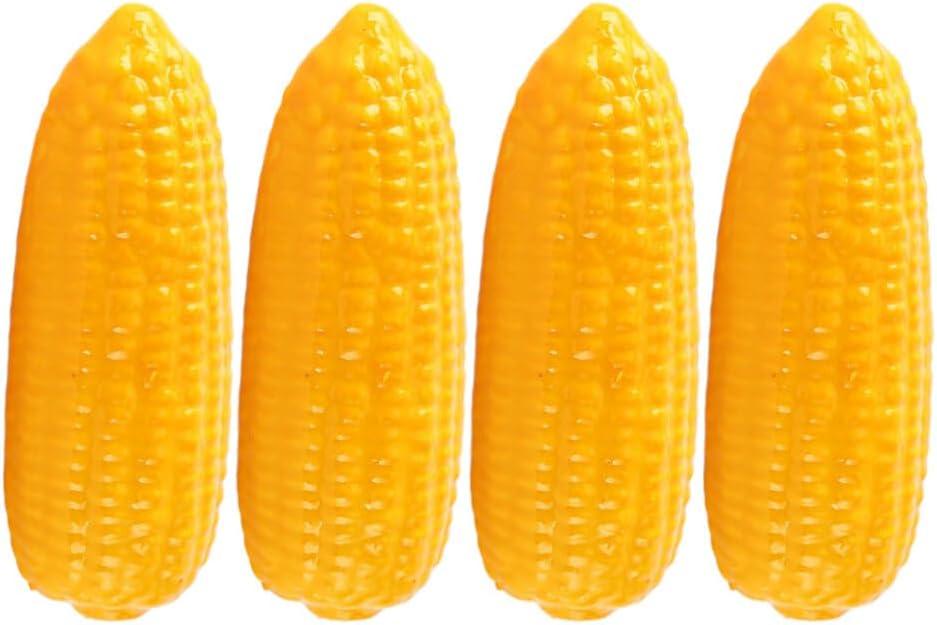 Garneck 4pcs Artificial Corn Realistic Decorative Props