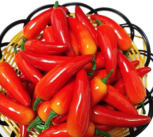 Lifelike Artificial Chili Pepper Decor 45 Pcs