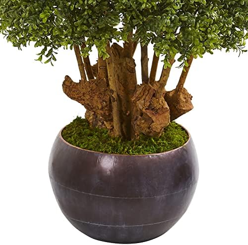 Nearly Natural 38in Boxwood Artificial Topiary Tree in Decorative Bowl