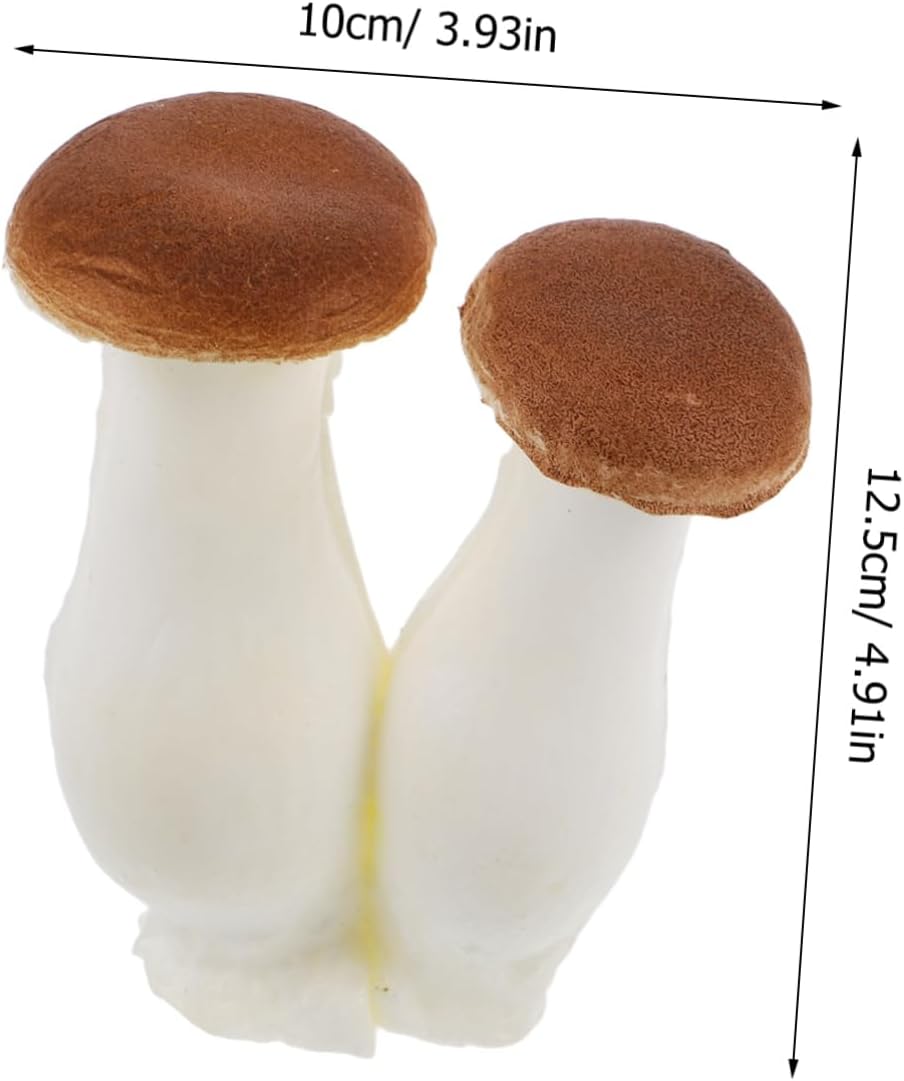 Realistic Fake Mushroom Figurine for Home Decor