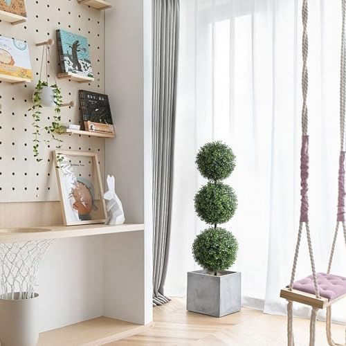 Momoplant 2 Pack Triple Ball Boxwood Topiaries