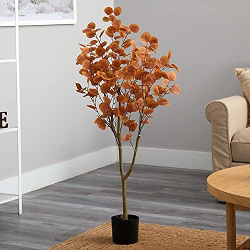 Nearly Natural 4ft Autumn Eucalyptus Artificial Tree 1