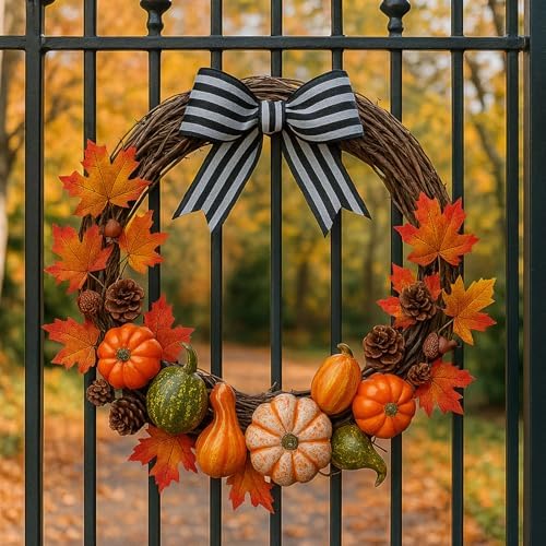DomeStar 50PCS Artificial Pumpkins Gourds Fall Decor Set