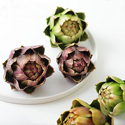 Artificial Artichoke Vegetables Decor Set of 6 Green