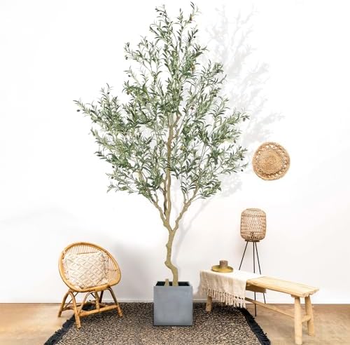 Nafresh 9ft Realistic Artificial Olive Tree Decor