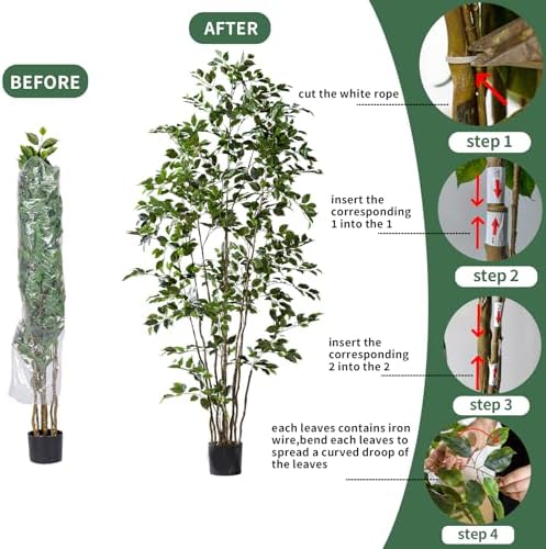 Bailikang Artificial Ficus Tree 4ft Indoor Decor