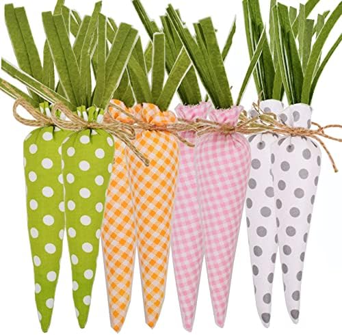 KiaoTime 8 Piece Fabric Carrot Decor Set